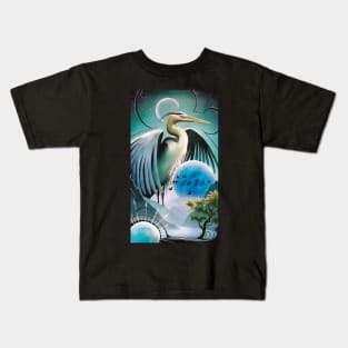 The Great Blue Heron Kids T-Shirt